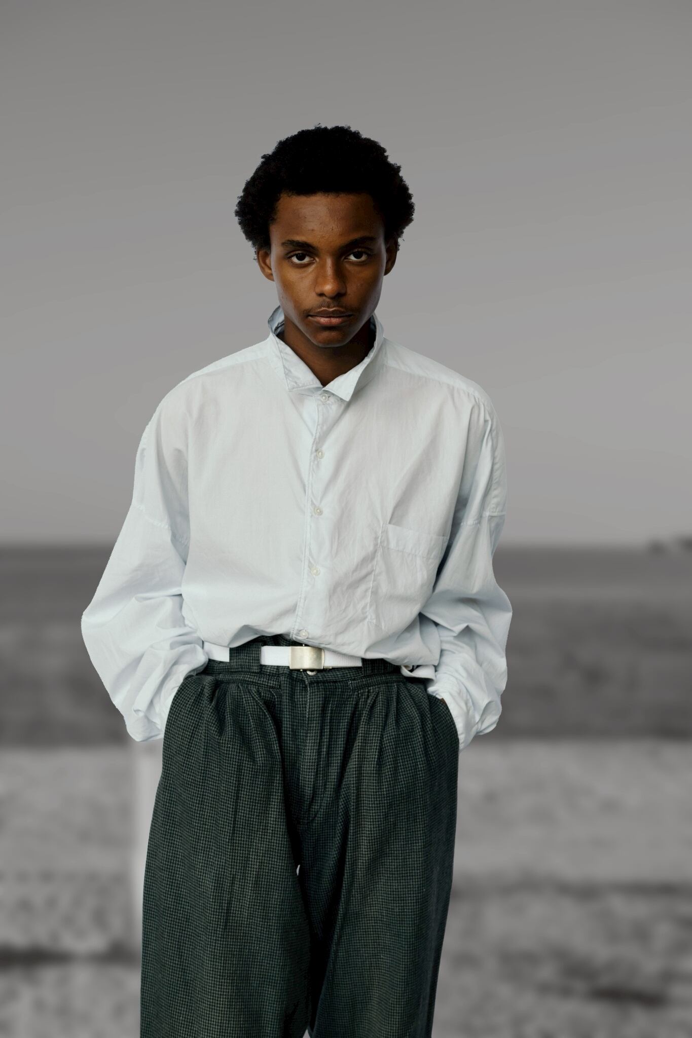 WELLDER【ウェルダー】Puckering Over Size Shirt