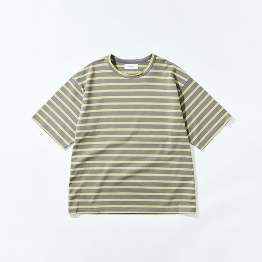 WELLDER【ウェルダー】Stripe Short Sleeve (GRAY×YELLOW)