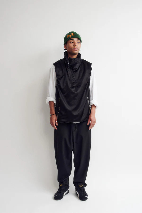 DIGAWEL【ディガウェル】Drape vest (BLACK) 【DWYB006】