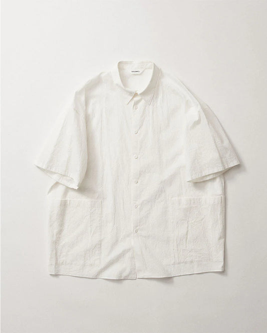 DIGAWEL【ディガウェル】Side pocket S/S shirt (WHITE)【DWAA033】