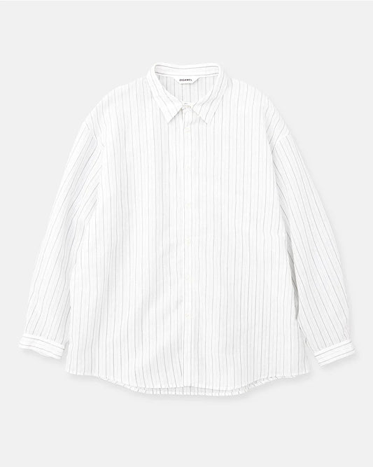 DIGAWEL【ディガウェル】Oversized stripe shirt (BLACK)【DWAA034】
