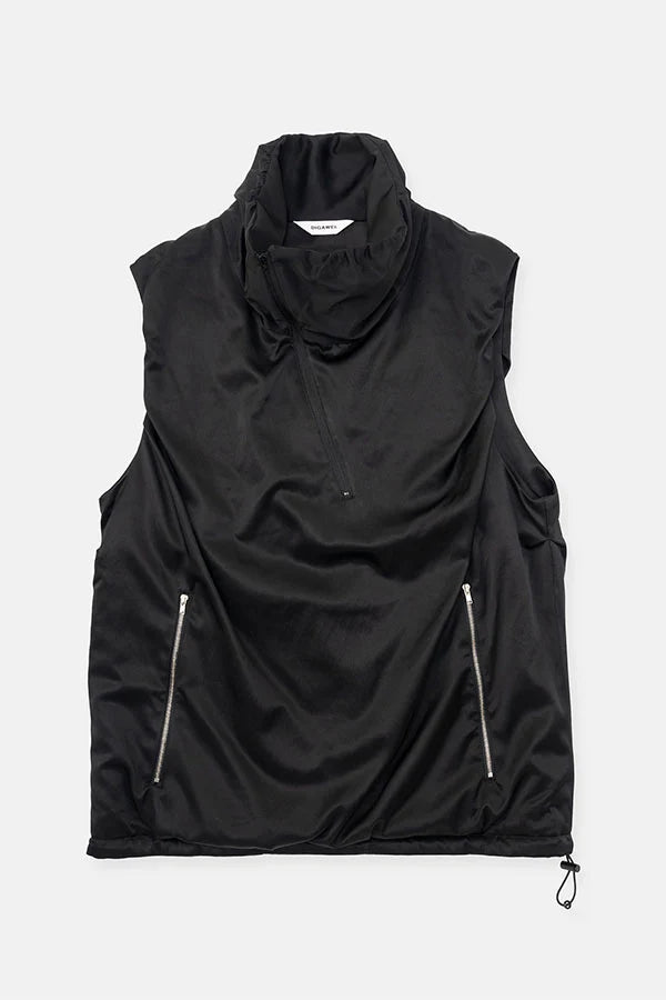 DIGAWEL【ディガウェル】Drape vest (BLACK) 【DWYB006】