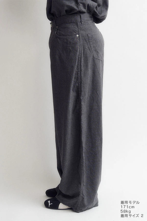 DIGAWEL【ディガウェル】Puckering wide pants (C.GRAY) 【DWYB021】