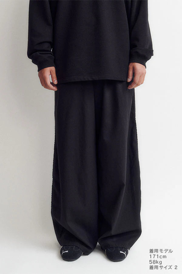 DIGAWEL【ディガウェル】Puckering wide pants (BLACK) 【DWYB021】
