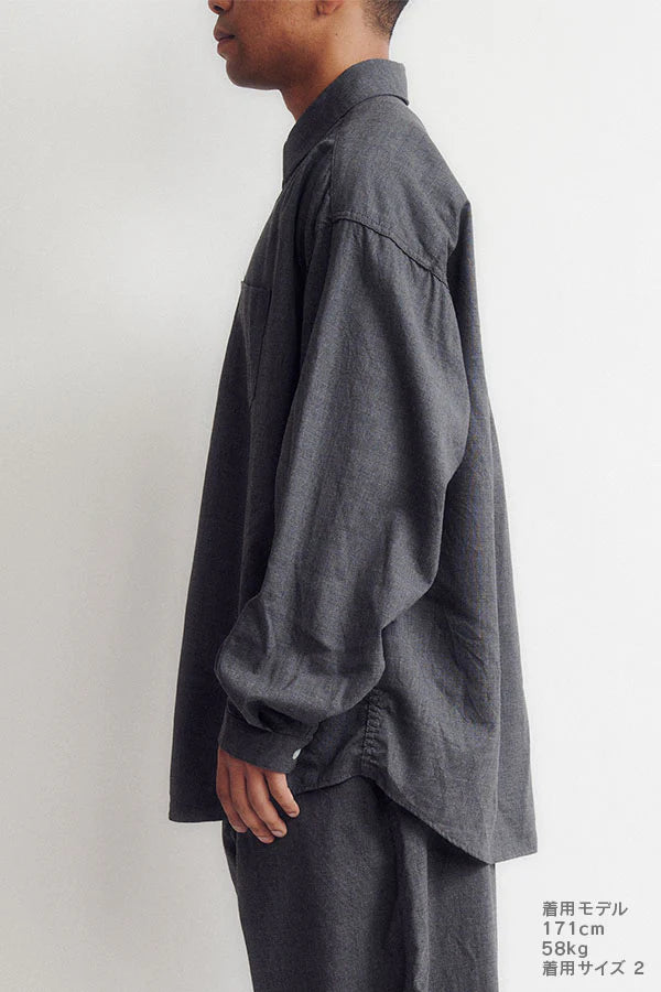 DIGAWEL【ディガウェル】Puckering shirt (C.GRAY)【DWYB022】