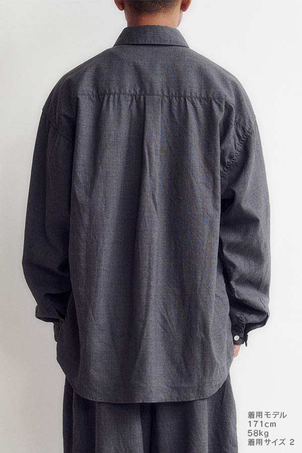 DIGAWEL【ディガウェル】Puckering shirt (C.GRAY)【DWYB022】