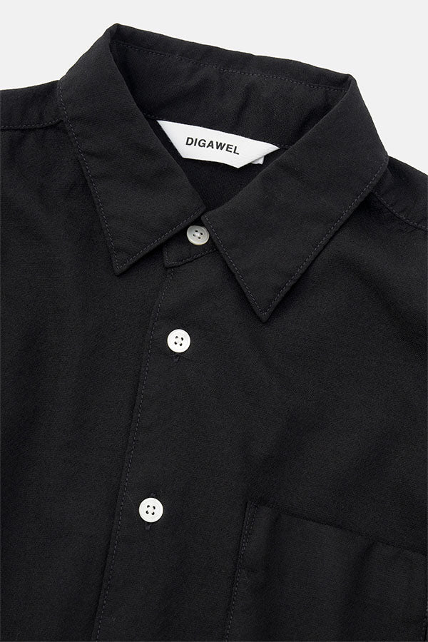 DIGAWEL【ディガウェル】Puckering shirt (BLACK) 【DWYB022】
