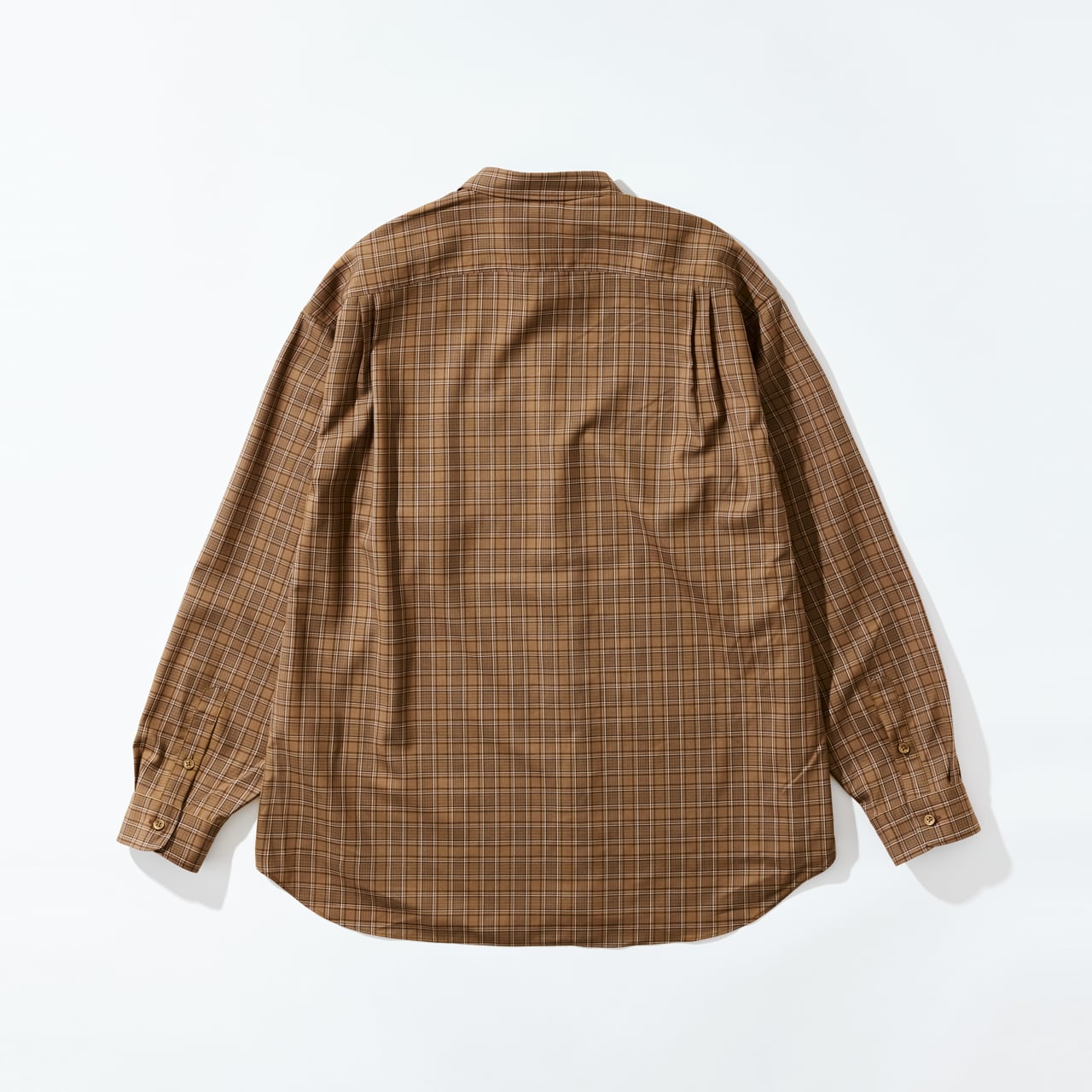 WELLDER【ウェルダー】Check Wide Silhouette Shirts (Camel Check)