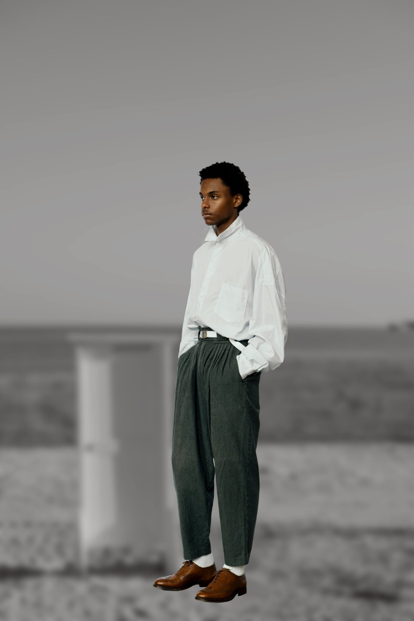 WELLDER【ウェルダー】Puckering Over Size Shirt