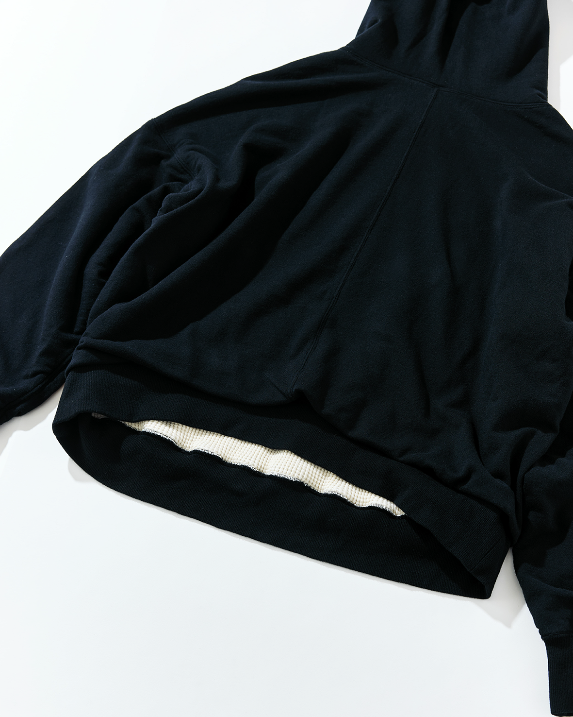 WELLDER【ウェルダー】Double Face Wide Hooded (Black)