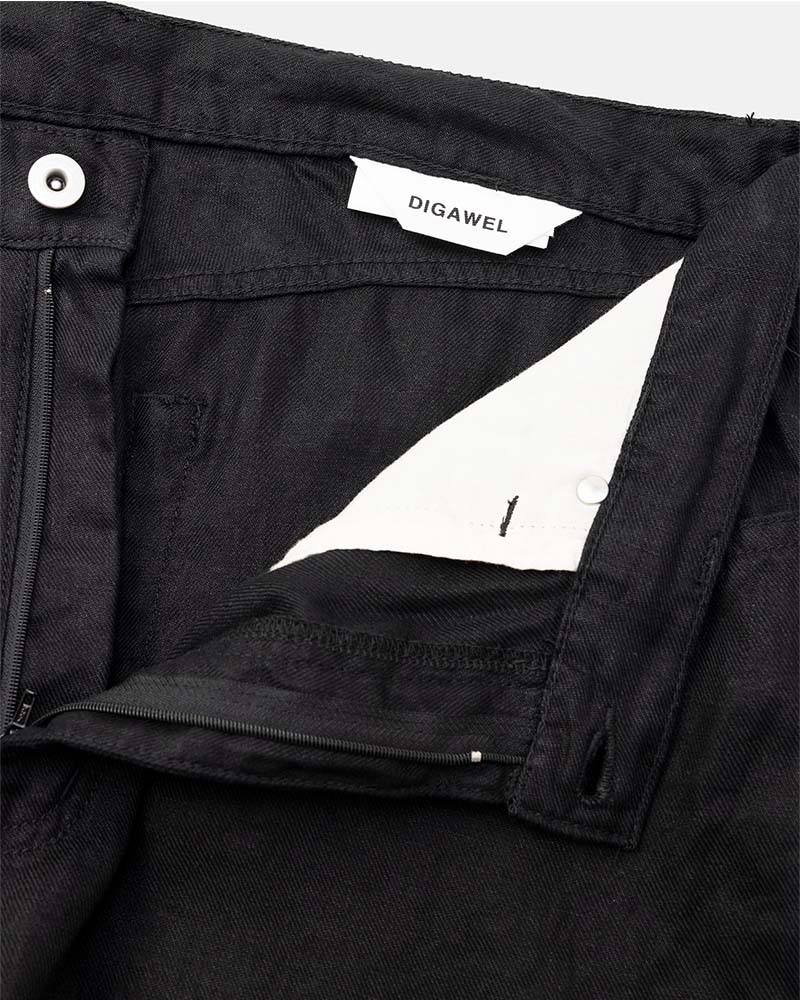 DIGAWEL【ディガウェル】Puckering wide pants (BLACK) 【DWAA029】