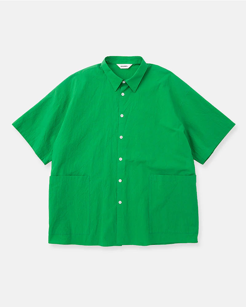 DIGAWEL【ディガウェル】Side pocket S/S shirt  (GREEN)【DWAA033】