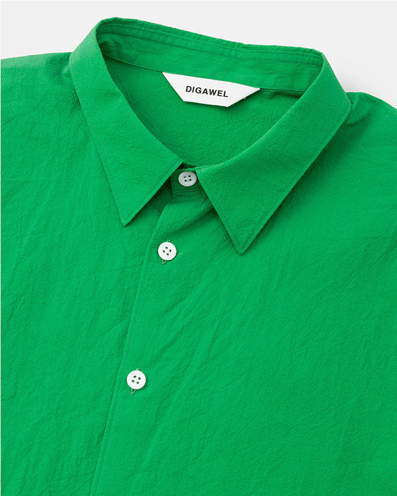 DIGAWEL【ディガウェル】Side pocket S/S shirt  (GREEN)【DWAA033】