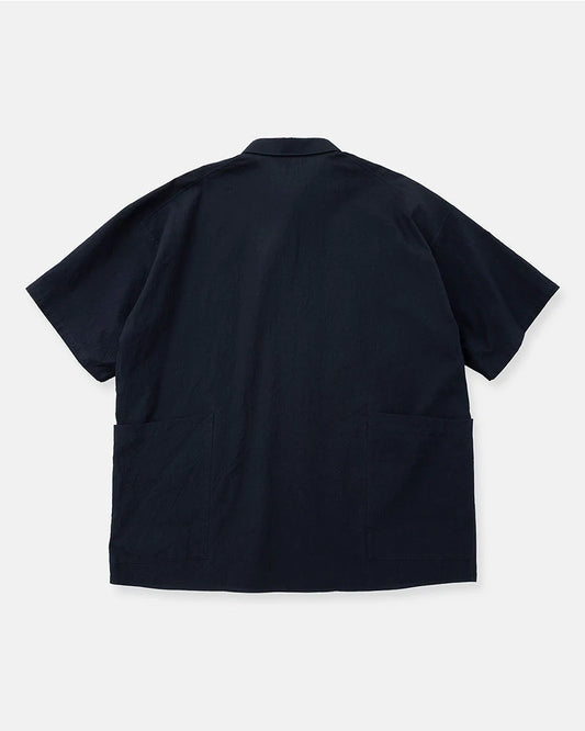 DIGAWEL【ディガウェル】Side pocket S/S shirt  (NAVY)【DWAA033】