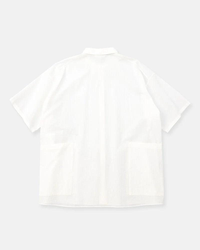DIGAWEL【ディガウェル】Side pocket S/S shirt  (WHITE)【DWAA033】