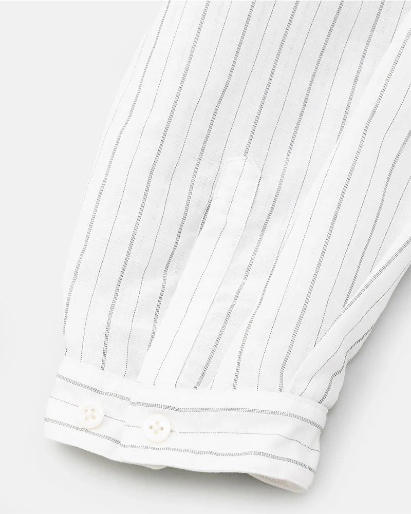 DIGAWEL【ディガウェル】Oversized stripe shirt (BLACK)【DWAA034】