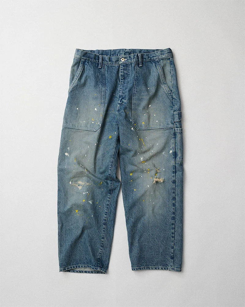 DIGAWEL【ディガウェル】Distressed Painter jeans (Fade Navy)【DWAB006】