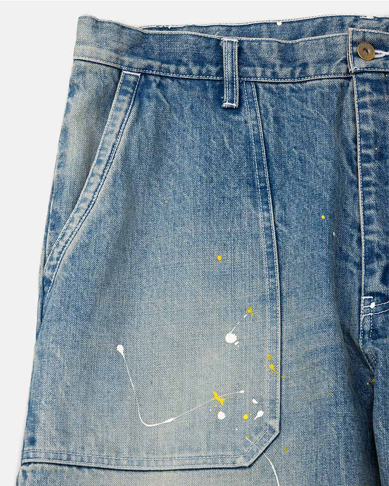DIGAWEL【ディガウェル】Distressed Painter jeans (Fade Navy)【DWAB006】