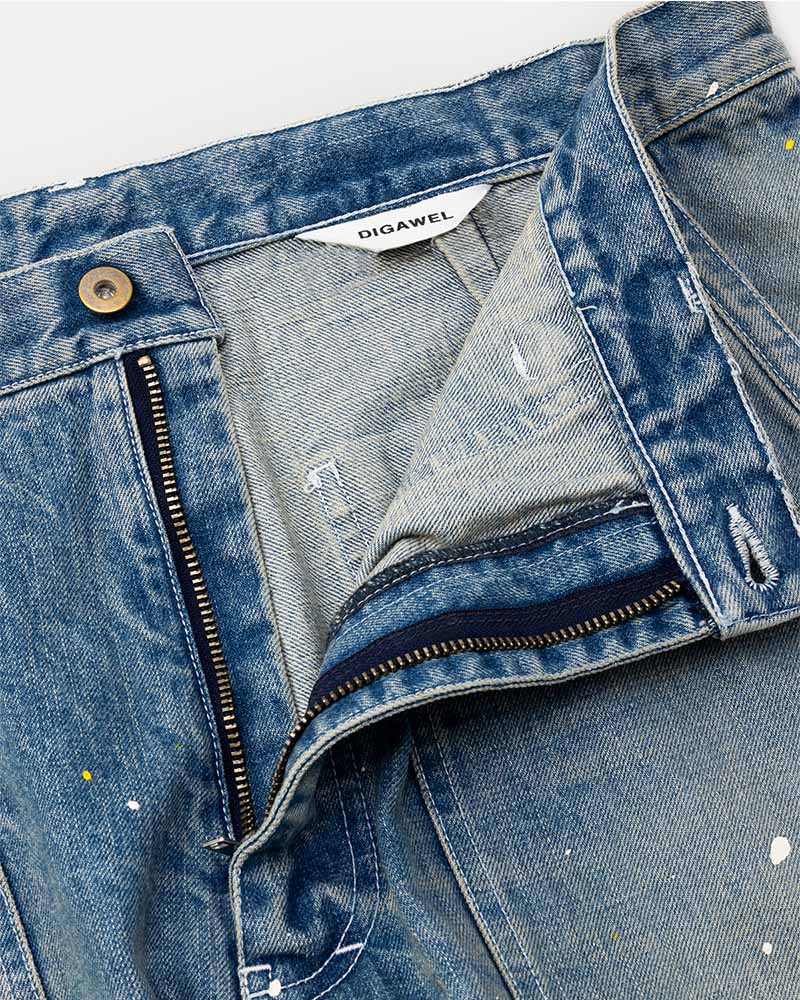 DIGAWEL【ディガウェル】Distressed Painter jeans (Fade Navy)【DWAB006】