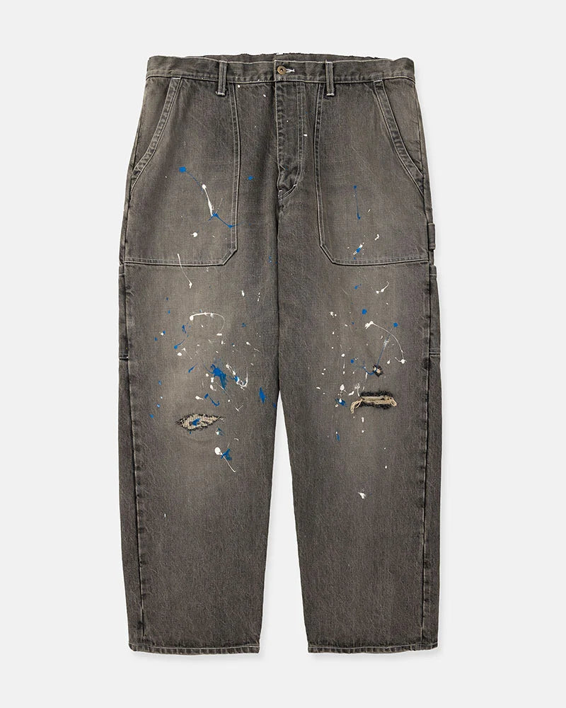 DIGAWEL【ディガウェル】Distressed Painter jeans (Fade Black)【DWA B006】