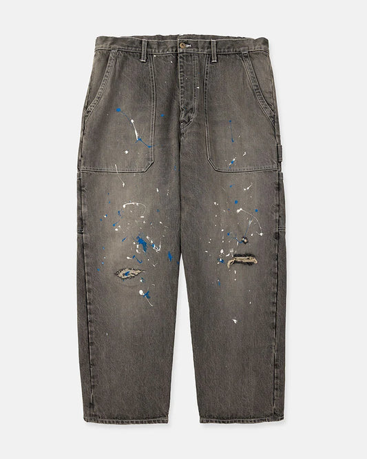 DIGAWEL【ディガウェル】Distressed Painter jeans (Fade Black)【DWA B006】
