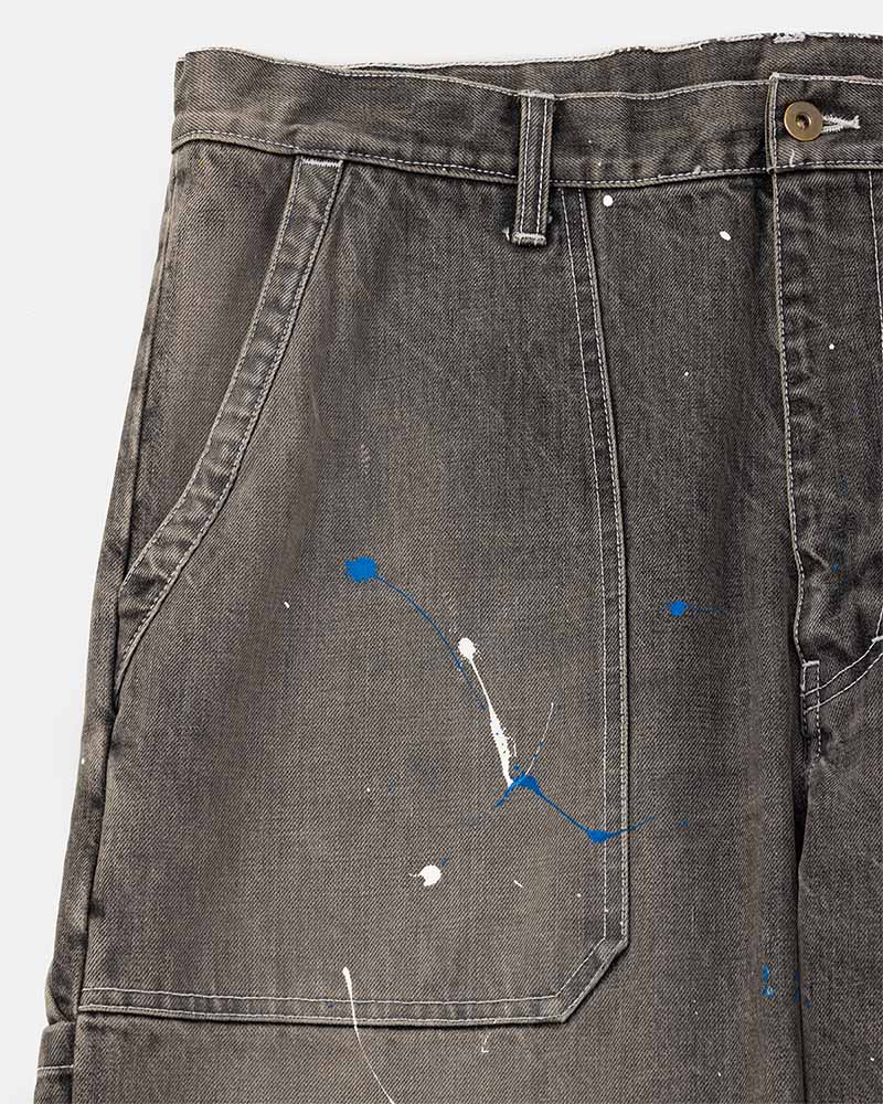 DIGAWEL【ディガウェル】Distressed Painter jeans (Fade Black)【DWA B006】