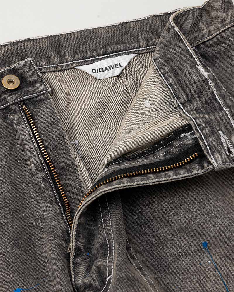 DIGAWEL【ディガウェル】Distressed Painter jeans (Fade Black)【DWA B006】