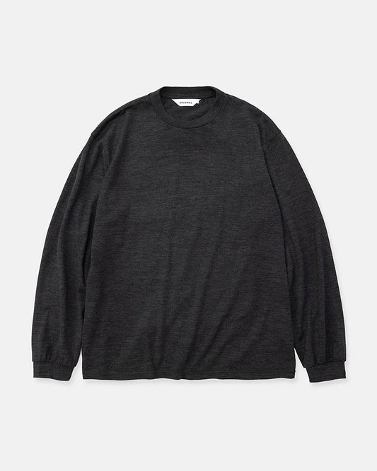 DIGAWEL【ディガウェル】Merino wool L/S T-shirt  (C.GRY) 【DWAB030】