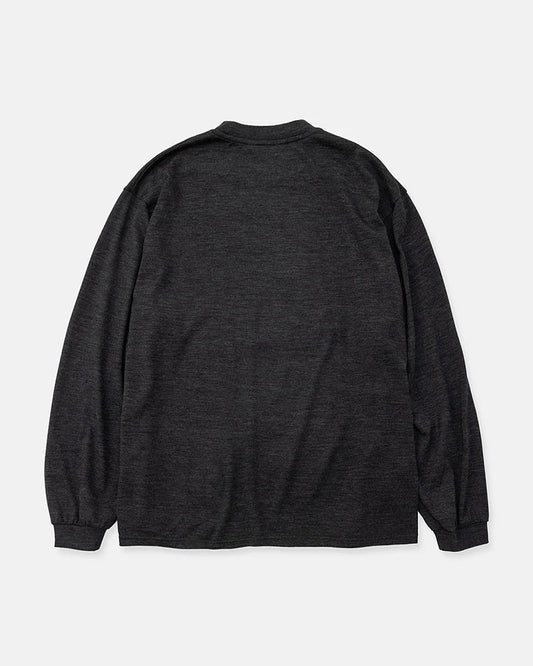 DIGAWEL【ディガウェル】Merino wool L/S T-shirt  (C.GRY) 【DWAB030】