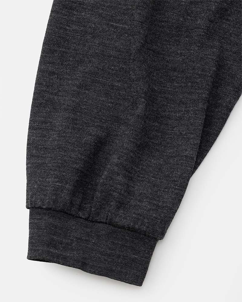 DIGAWEL【ディガウェル】Merino wool L/S T-shirt  (C.GRY) 【DWAB030】