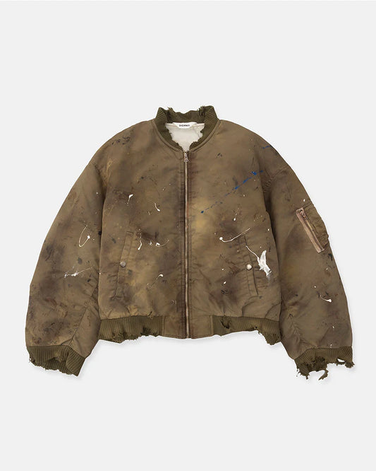 DIGAWEL【ディガウェル】Distressed MA-1 (Olive)【DWAB044】