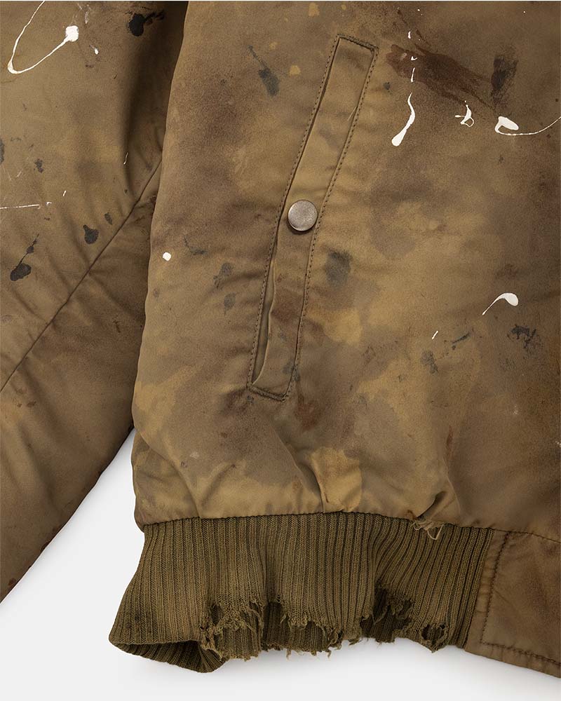 DIGAWEL【ディガウェル】Distressed MA-1 (Olive)【DWAB044】