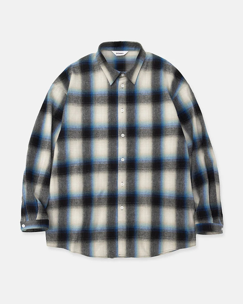 DIGAWEL【ディガウェル】Oversized shirt (Blue)【DWAB045】