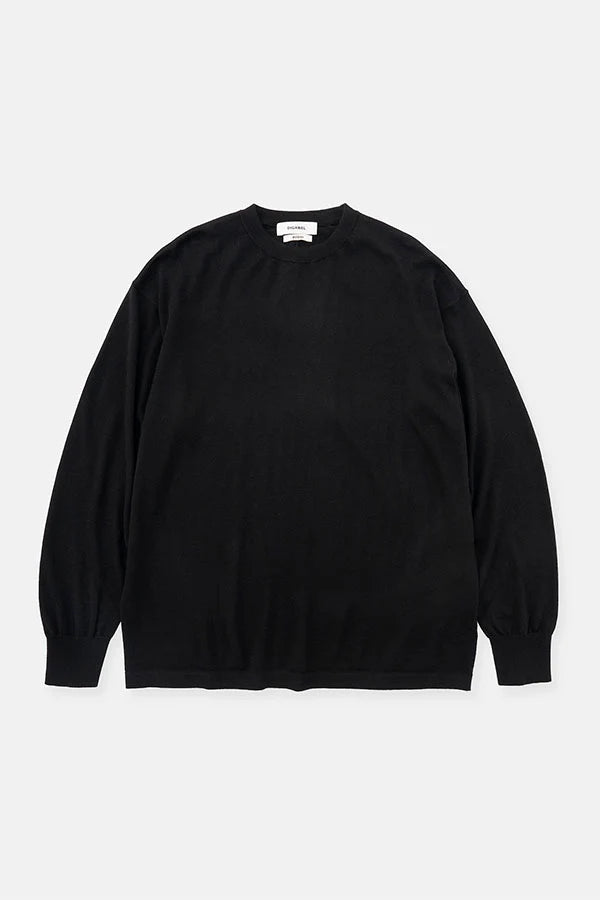 DIGAWEL【ディガウェル】Cashmere knit L/S (BODHI×DIGAWEL)  (BLACK) 【DWYB030】