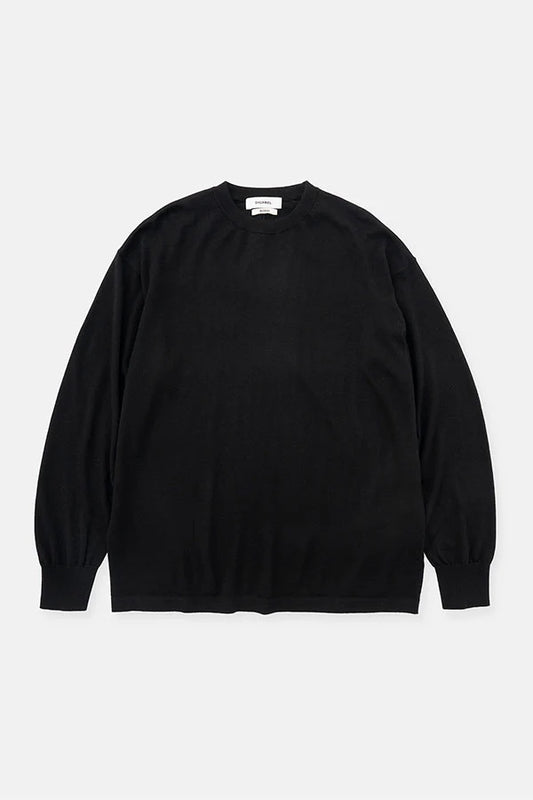 DIGAWEL【ディガウェル】Cashmere knit L/S (BODHI×DIGAWEL)  (BLACK) 【DWYB030】
