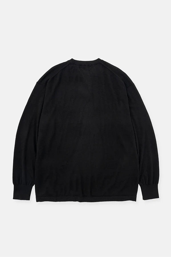 DIGAWEL【ディガウェル】Cashmere knit L/S (BODHI×DIGAWEL)  (BLACK) 【DWYB030】