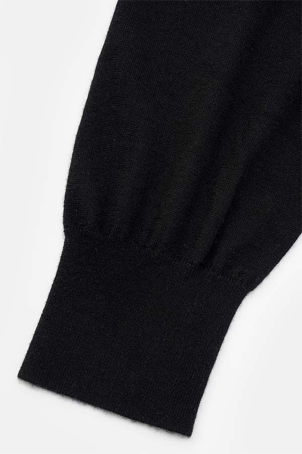 DIGAWEL【ディガウェル】Cashmere knit L/S (BODHI×DIGAWEL)  (BLACK) 【DWYB030】