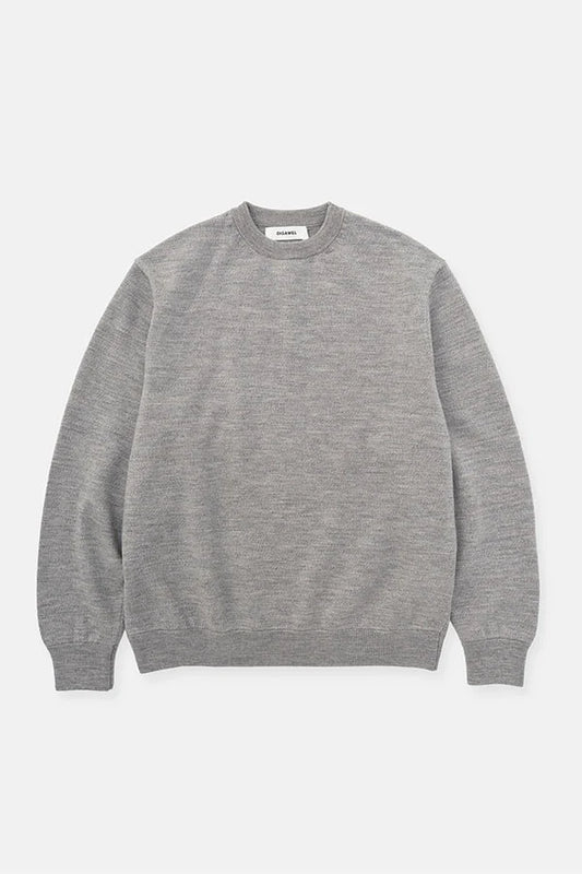 DIGAWEL【ディガウェル】Extrafine merino wool sweater  (GRAY) 【DWAB036】