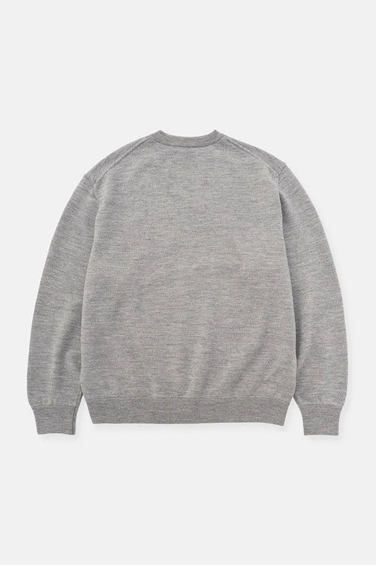 DIGAWEL【ディガウェル】Extrafine merino wool sweater  (GRAY) 【DWAB036】