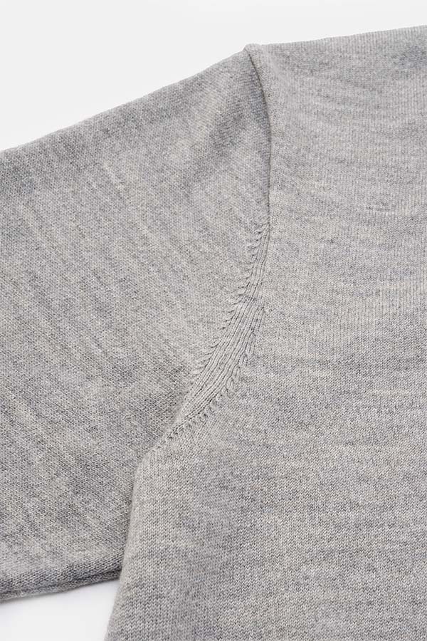 DIGAWEL【ディガウェル】Extrafine merino wool sweater  (GRAY) 【DWAB036】