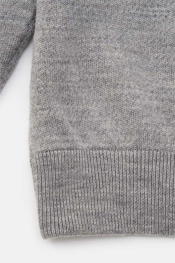 DIGAWEL【ディガウェル】Extrafine merino wool sweater  (GRAY) 【DWAB036】
