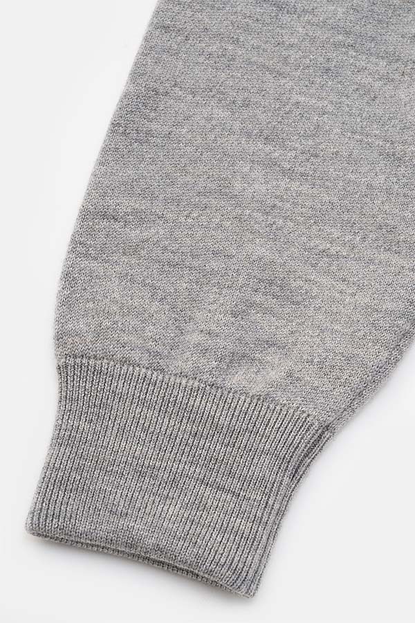 DIGAWEL【ディガウェル】Extrafine merino wool sweater  (GRAY) 【DWAB036】