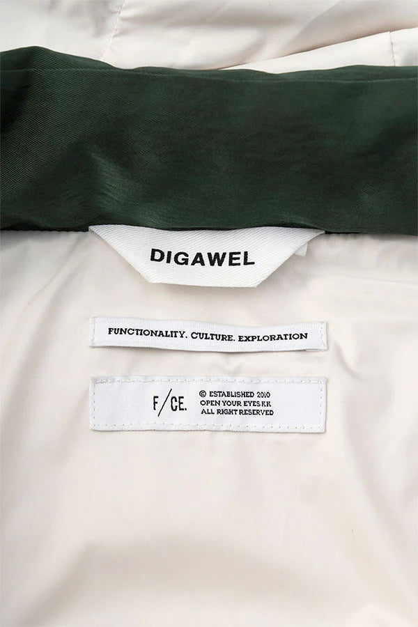 DIGAWEL【ディガウェル】Hoodie puffer jacket（F/CE.×DIGAWEL) (Green)