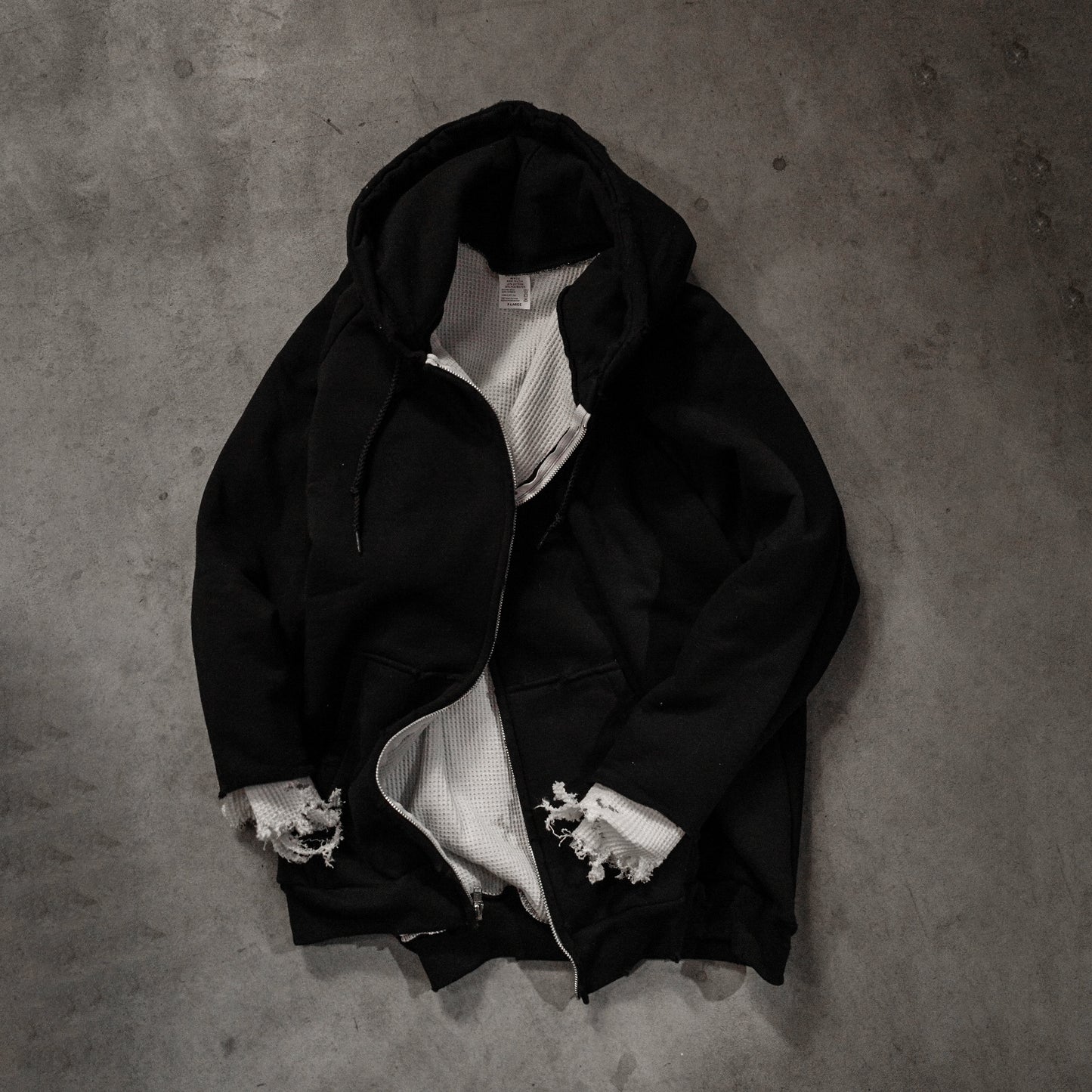 Tremolo【トレモロ】14th Anniv. Damege Layered Hoodie Custom Made